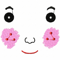 Faces Embroidery Design 12 Faces Embroidery Design 12